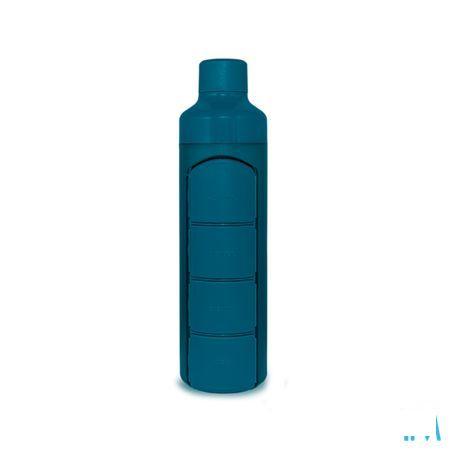 Yos Water Bottle & Pill Box Daily Bold Blue