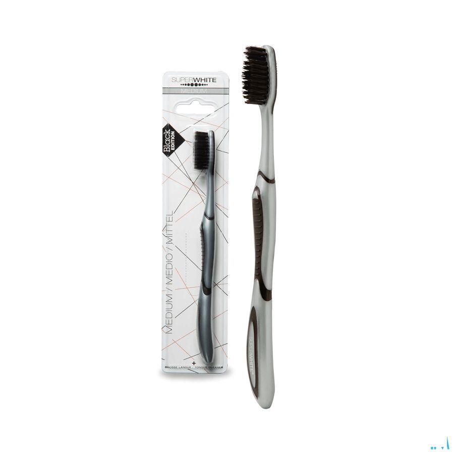 Superwithe Tandenborstel Black Edition Soepel