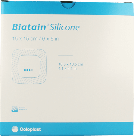 Biatain Silicoon Schuimverb 15,0x15,0cm 5 33437  -  Coloplast