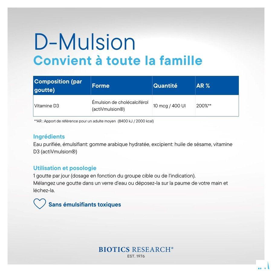 Biotics D-Mulsion (Vitamine D) 29.6 ml  -  Energetica Natura