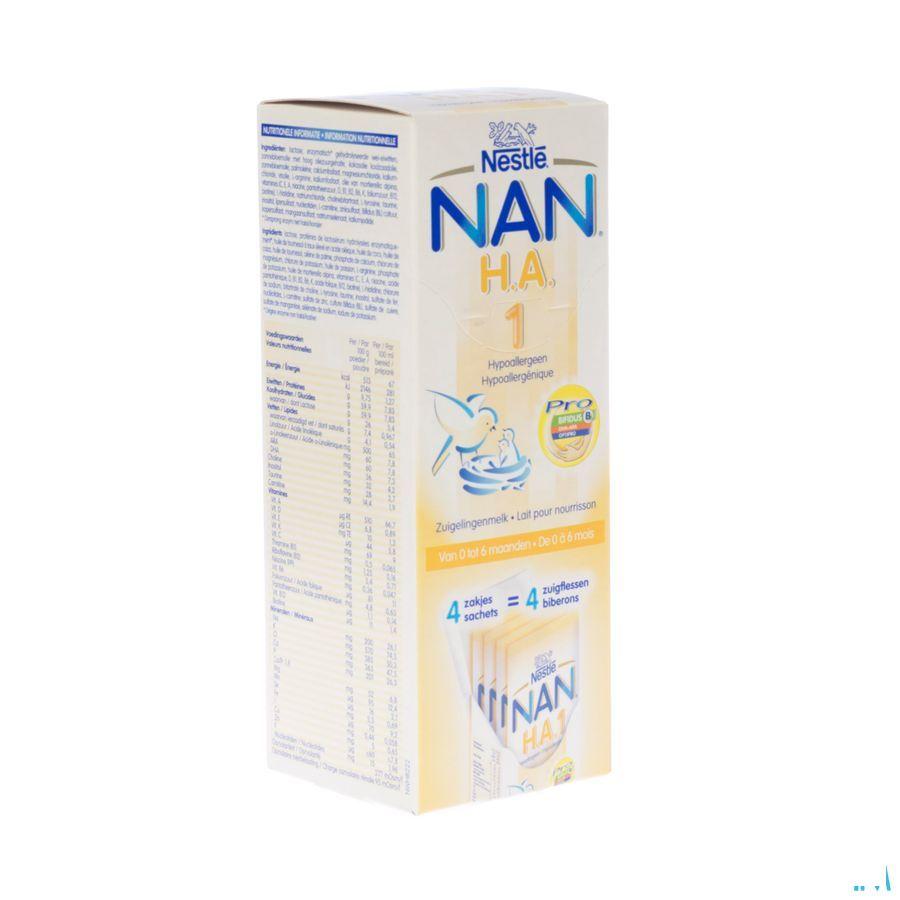 Nan Ha 1 Lait Poudre 0-6m Sticks 4x26,2g  -  Nestle