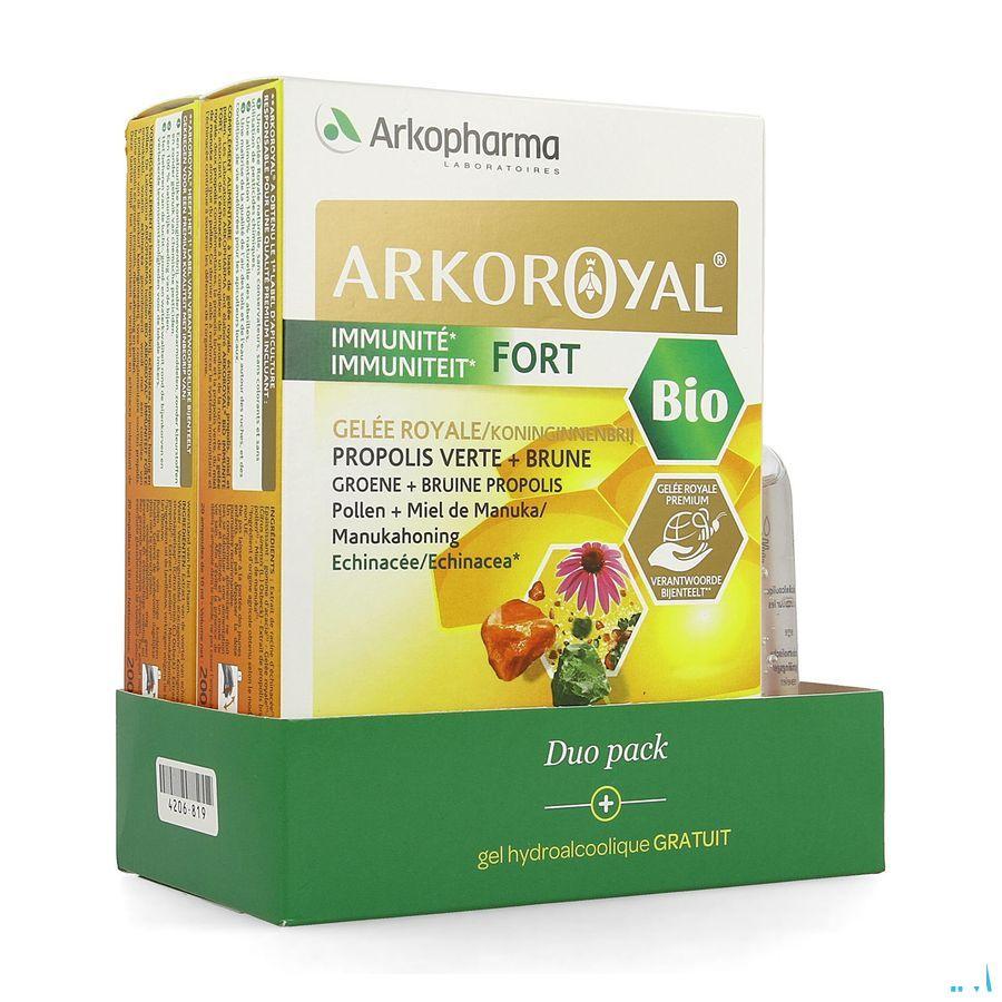 Arkoroyal Immuniteit Fort Duo Amp20X10 ml+H.Gel50 ml  -  Arkopharma