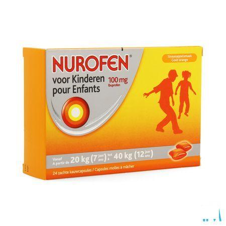 Nurofen Kind 100 mg Zachte KauwCapsule 24