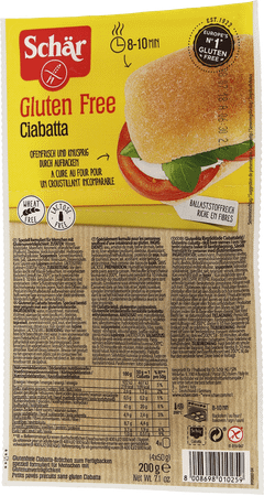 Schar Ciabatta Glutenvrij 200 gr 6593  -  Revogan