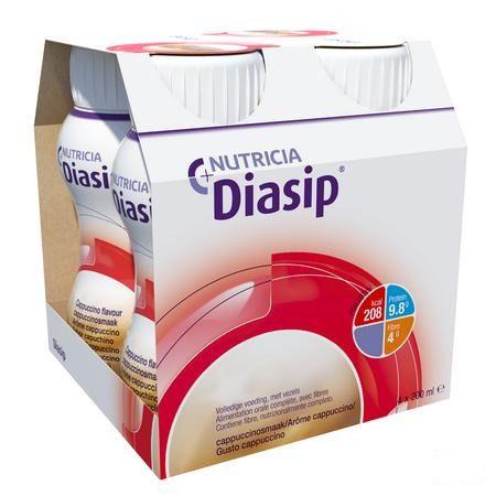 Diasip Cappuccino Fles 4X200 ml  -  Nutricia