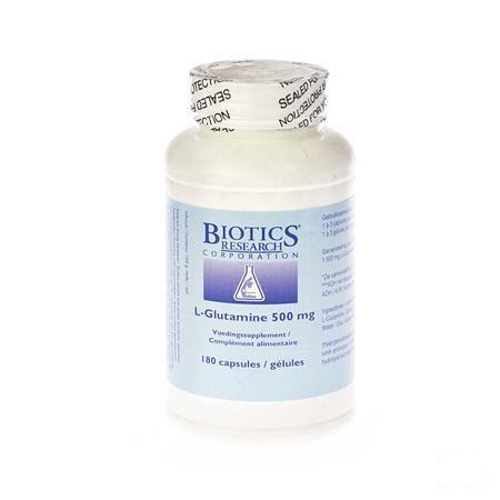 Biotics L-Glutamine 500mg 180 gélules  -  Energetica Natura