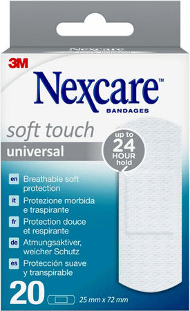 Nexcare 3M Soft Touch Universal 25Mmx72Mm Strips20  -  3M