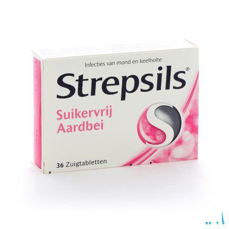 Strepsils Sans Sucre Fraise Pastille 36