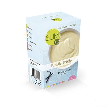 Slimdiet Vanille Toetje Zakje 5x25 gr  -  Slimdiet Bv