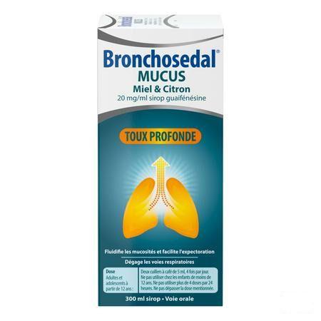 Bronchosedal Mucus Honing Citroen 300 ml 20 mg/ml