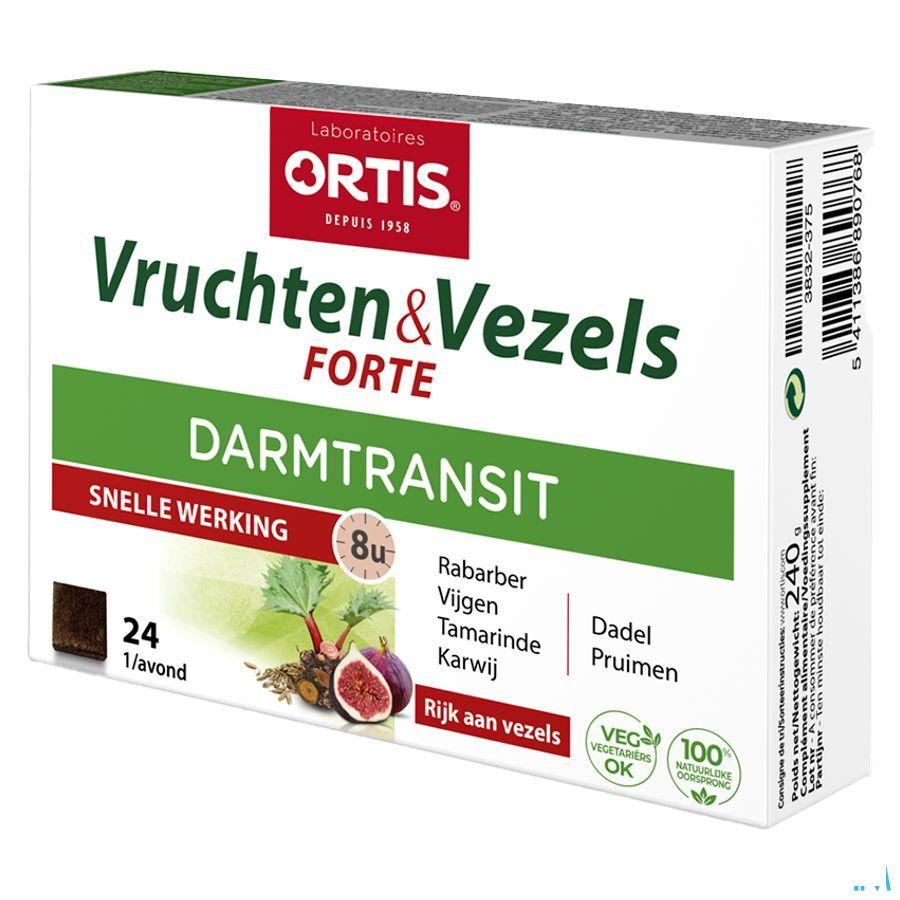 Ortis Vruchten & Vezels Forte Blokje 24  -  Ortis