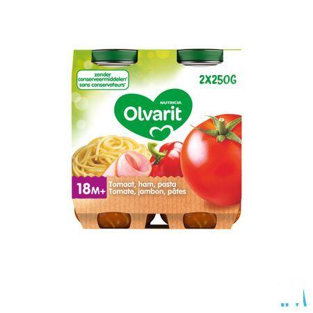 Olvarit Macaroni Tomaat Ham 2x250 gr 18m03  -  Nutricia