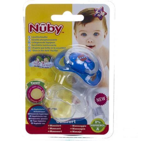 Nuby C Fopspeen Polyprop. Ortho Lichtgevend 6-18m  -  New Valmar