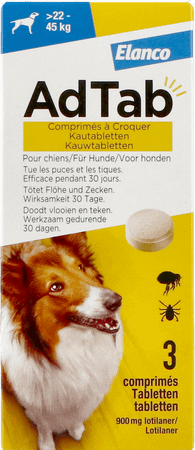 Adtab 900 mg Chien >22Kg-45Kg Comp A Croquer 3