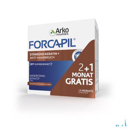 Forcapil Keratine+ Lot Caps 180  -  Arkopharma