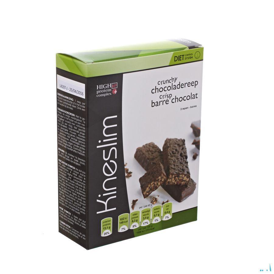 Kineslim Crunch Reep Chocolade 3x40 gr  -  Ocebio