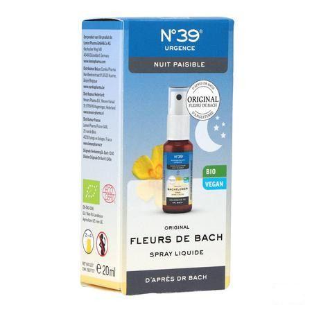 Bachbloesem Bio Nr 39 Noodgevallen Nacht Spray 20 ml  -  Eureka Pharma