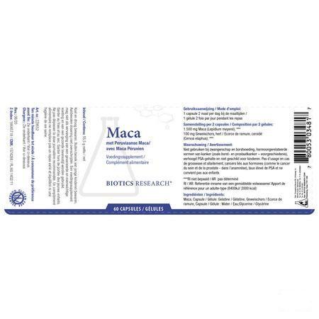 Biotics Maca 60 gélules  -  Energetica Natura