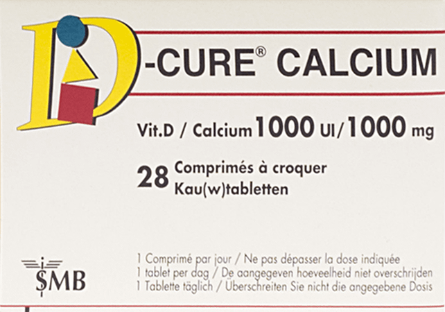 D Cure Calcium 1000 mg/1000UI Comprimes Croquer 28