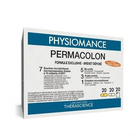 Permacolon Zakjes-Caps 20 +20 Physiomance PHY138B  -  Therascience