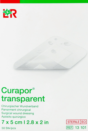 Curapor Transparant Steriel 7cmx 5cm 50 13101  -  Lohmann & Rauscher
