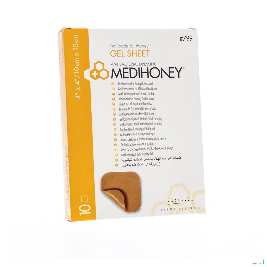 Medihoney Gelverband Anti bact. Honing 10x10cm 10