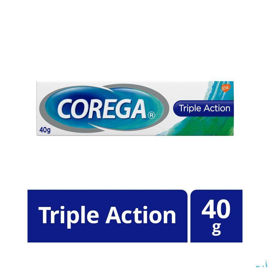Corega Triple Active Creme Adhesive Prothese Dentaire 40 gr