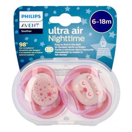 Philips Avent Fopspeen +6M Air Night Girls  -  Bomedys