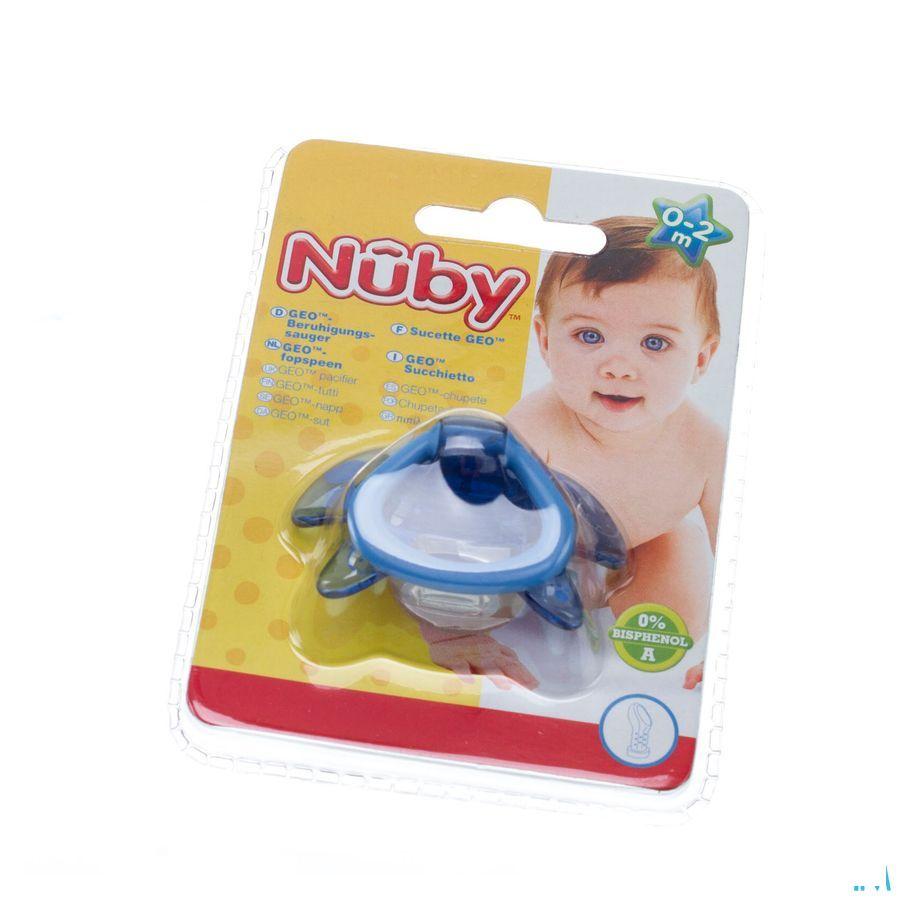 Nuby Fopspeen Tritan Geo Silicoon Ortho 0-2m  -  New Valmar