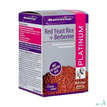 Mannavital Red Yeast Rice + Berberine Plat.V-Caps 60  -  Mannavita