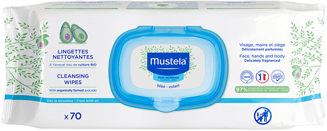 Mustela Bebe Lingettes Dermo Apaissantes 70