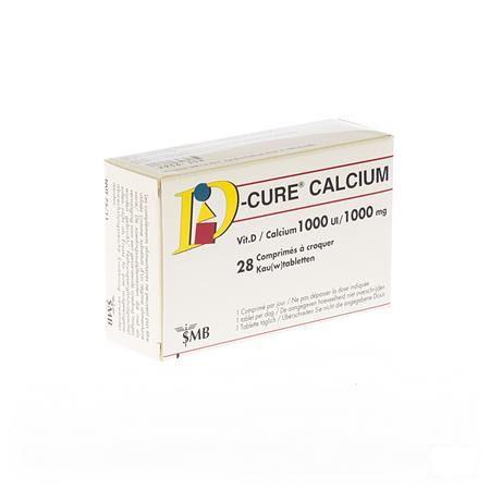 D Cure Calcium 1000 mg/1000UI Comprimes Croquer 28