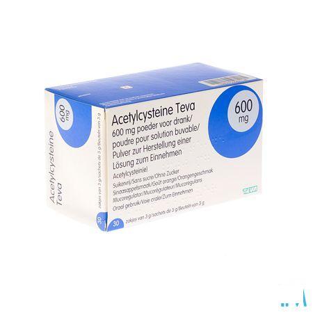 Acetylcysteine Teva 600 mg Pdr Sach 30 X 600 mg