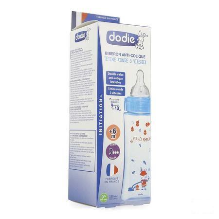 Dodie Biberon Initiation+ Bleu Pompier 330 ml