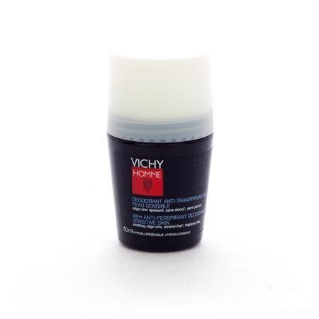 Vichy Homme Deo Gev Huid 48u Roller 50 ml  -  Vichy