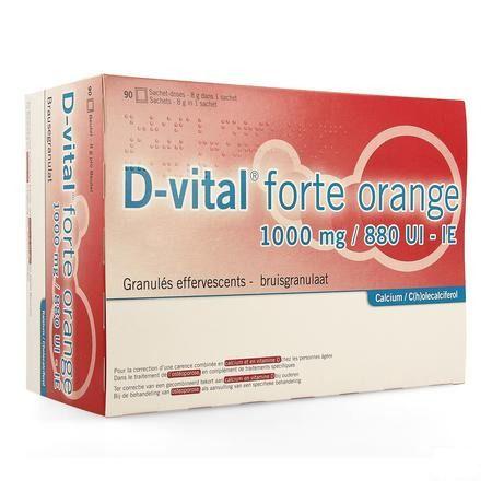 D Vital Forte Orange 1000/880 Sachets 90  -  Will Pharma