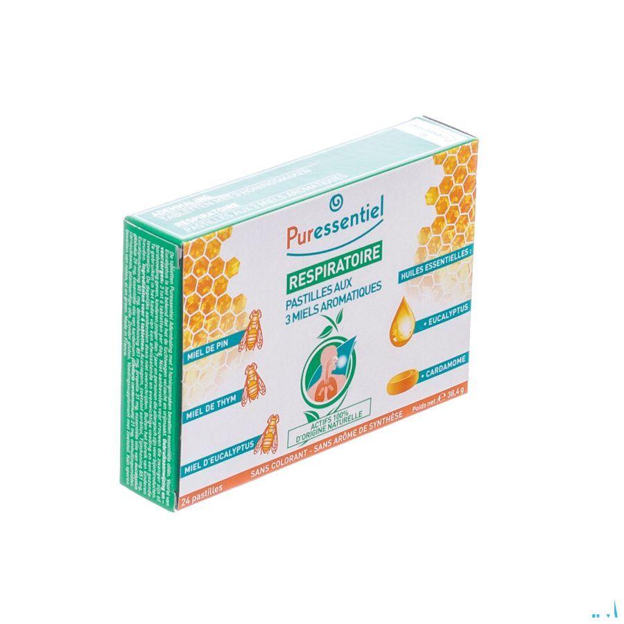 Puressentiel Ademhaling Pastillen 3 Honing 24  -  Puressentiel
