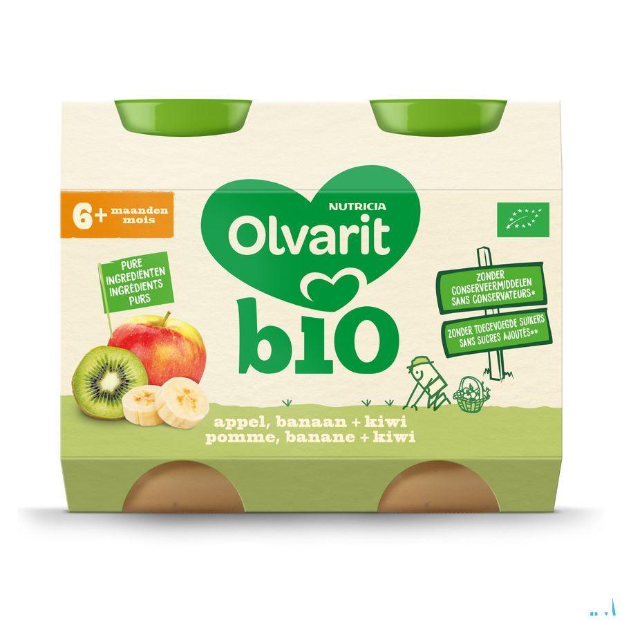 Olvarit Bio Pomme Banane Kiwi 6M 2X200G  -  Nutricia