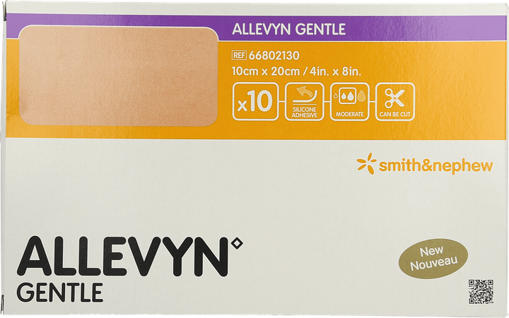 Allevyn Gentle Kp Foam 10Cm X 20Cm 10 66802130  -  Smith Nephew