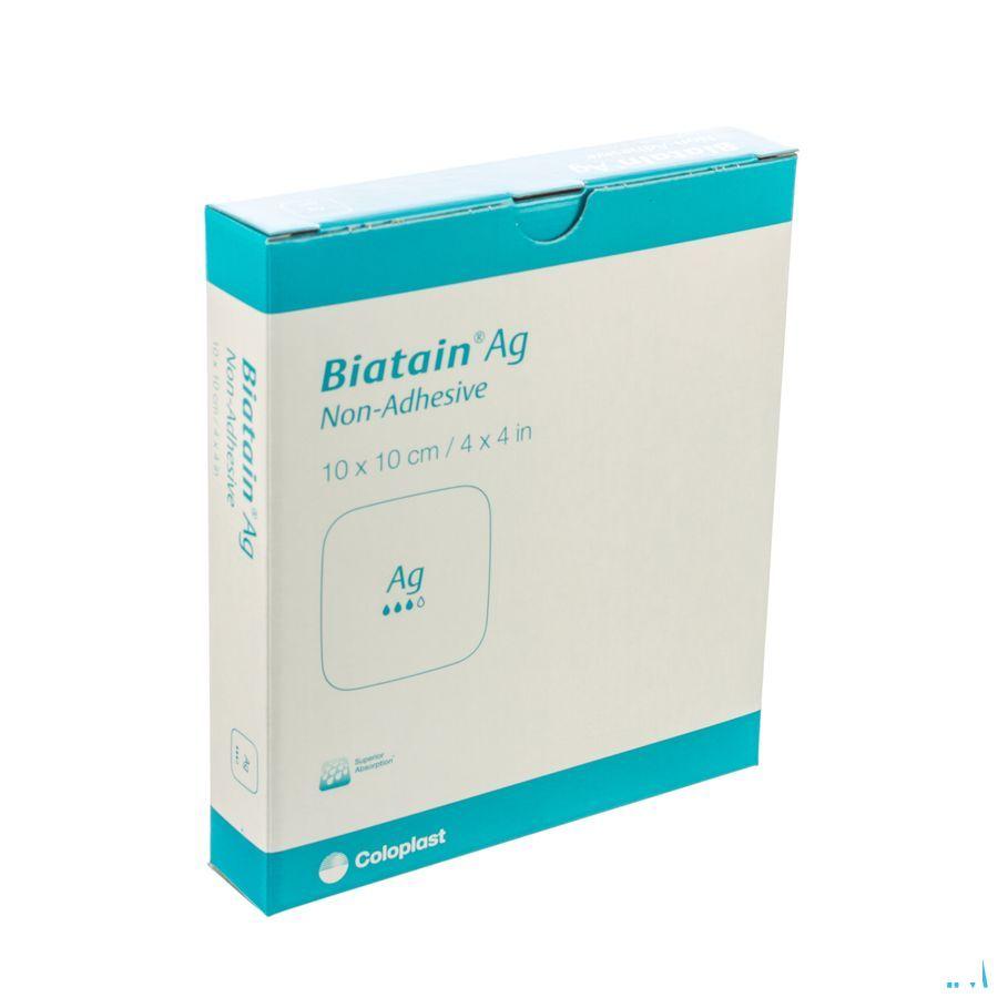Biatain Ag Schuimverb N/adh 10,0x10,0cm 5 39622  -  Coloplast
