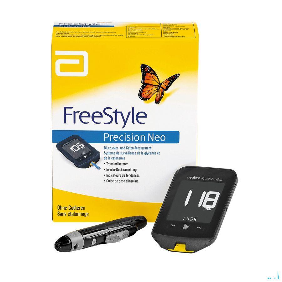 Freestyle Precision Neo Glucometer + 10 Teststrips  -  Abbott