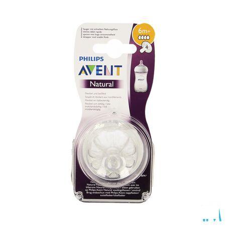 Philips Avent Natural 2.0 Zuigspeen 4 Gaatjes Scf044/27  -  Bomedys