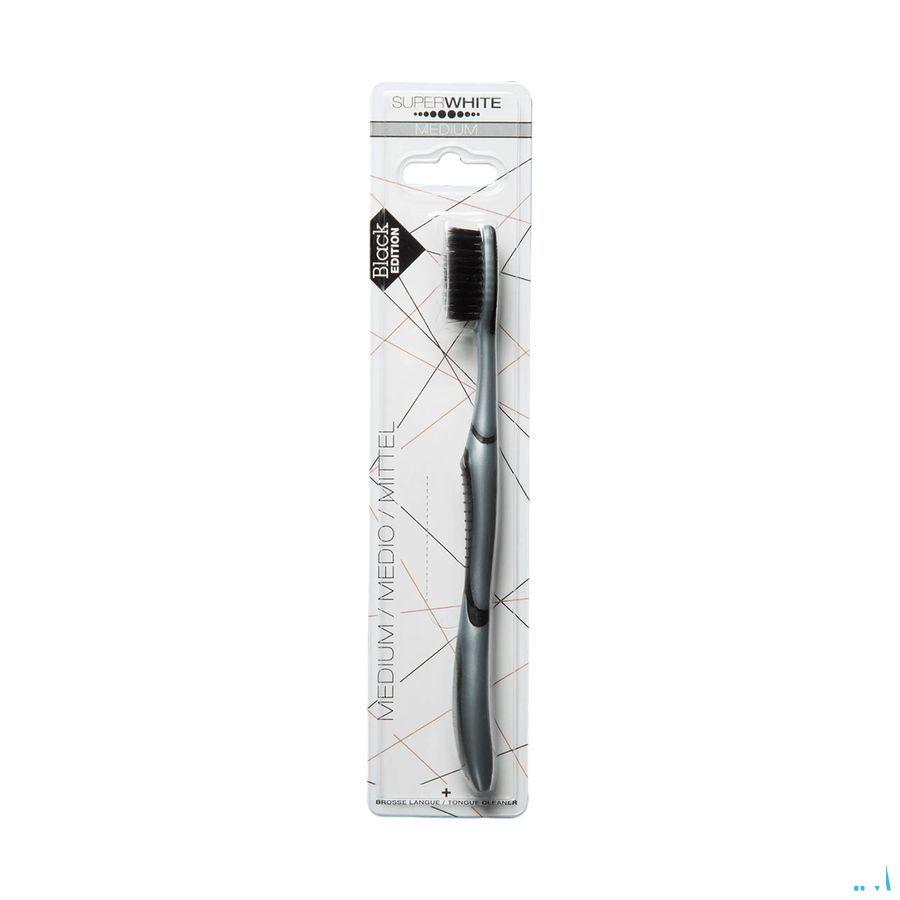 Superwithe Tandenborstel Black Edition Soepel