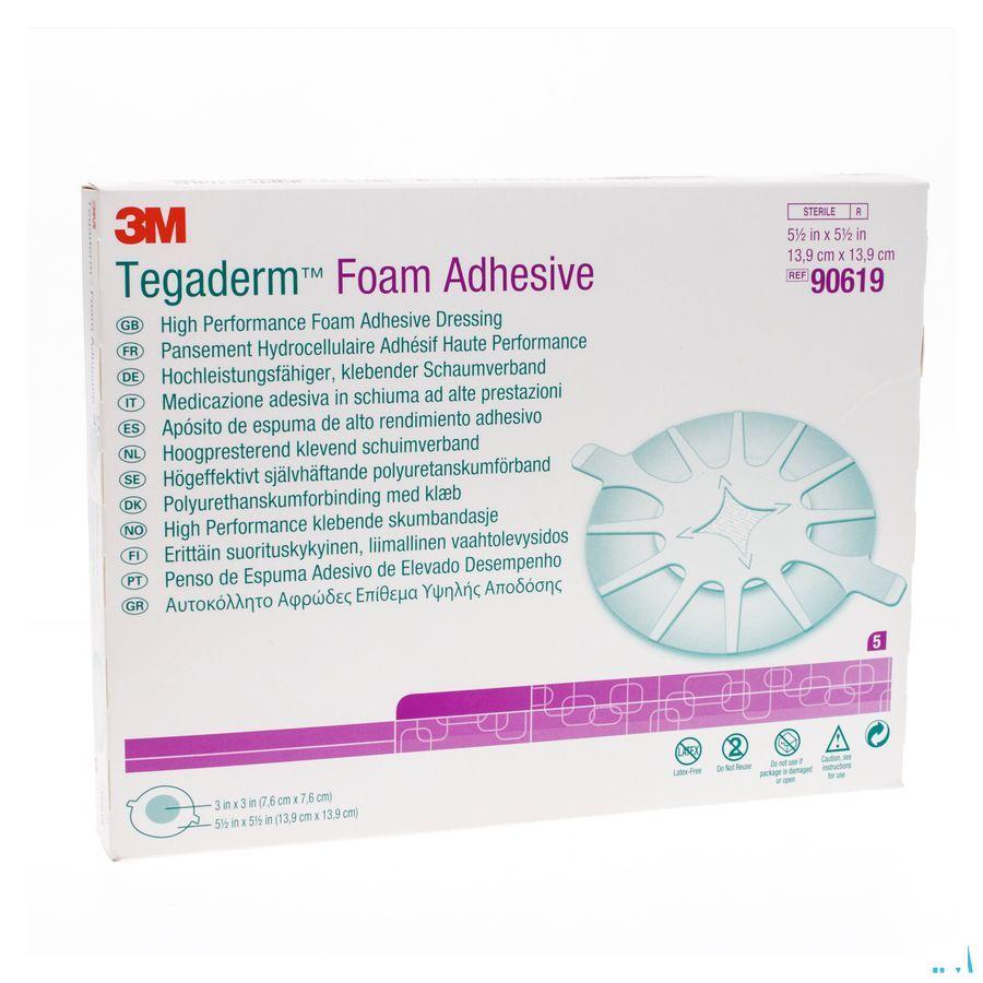 Tegaderm Foam Dressing Adhesive 13,97x13,97cm 5 90619  -  3M