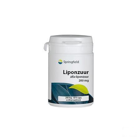 Alpha Liponzuur 200 mg Springfield V-Capsule 60x200 mg  -  Springfield Nutraceuticals