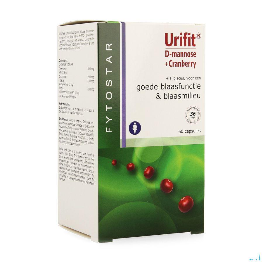 Fytostar Urifit D-mannose + Cranberry Maxi Capsule 60  -  Ocebio