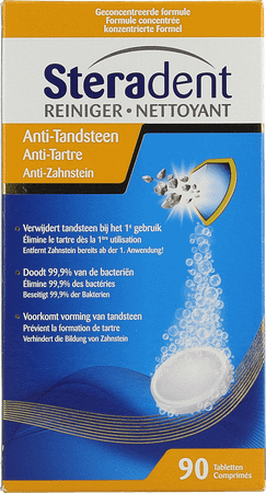 Steradent Cleaner Anti-tandsteen 90 Tabl