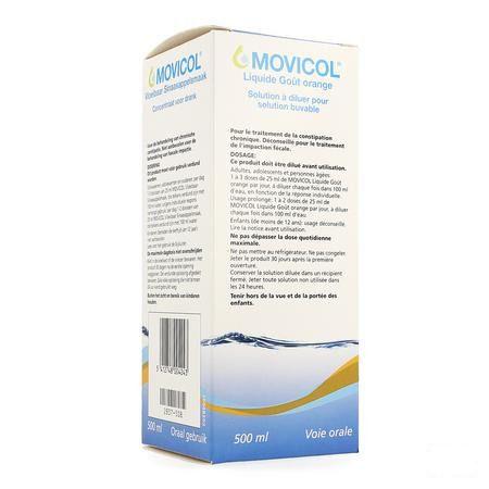 Movicol Liquide Gout Orange Solution Dil Buvable 500 ml 