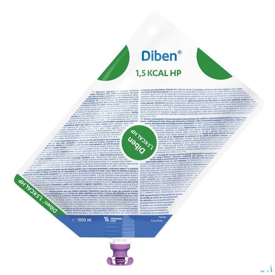 Diben 1,5 Kcal Hp 1000 ml  -  Fresenius