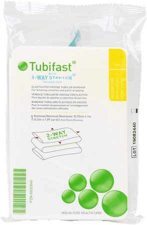 Tubifast Geel 10,75cmx 1m 1 2483  -  Molnlycke Healthcare